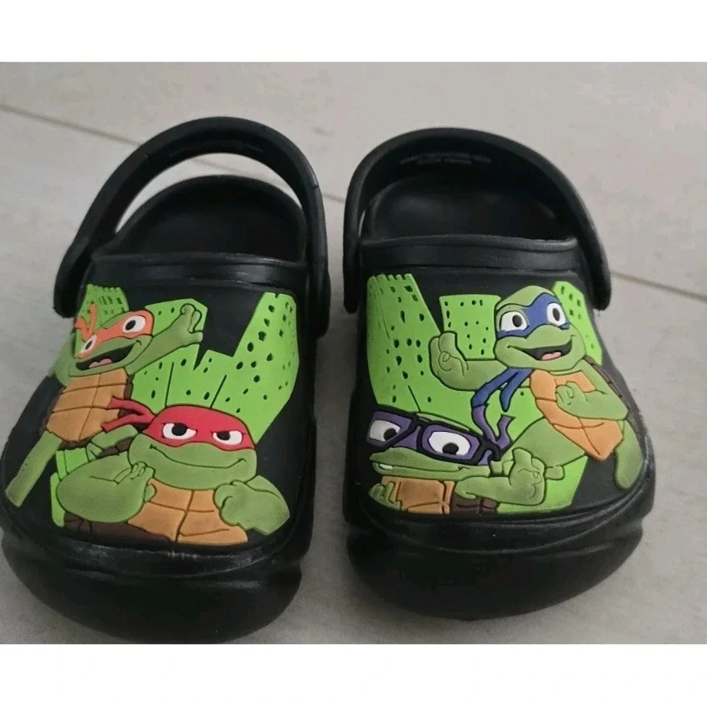 Nickelodeon Boys Ninja Turtles Mutant‎ Mayhem Sandals Water Shoes Beach SZ 5-6
